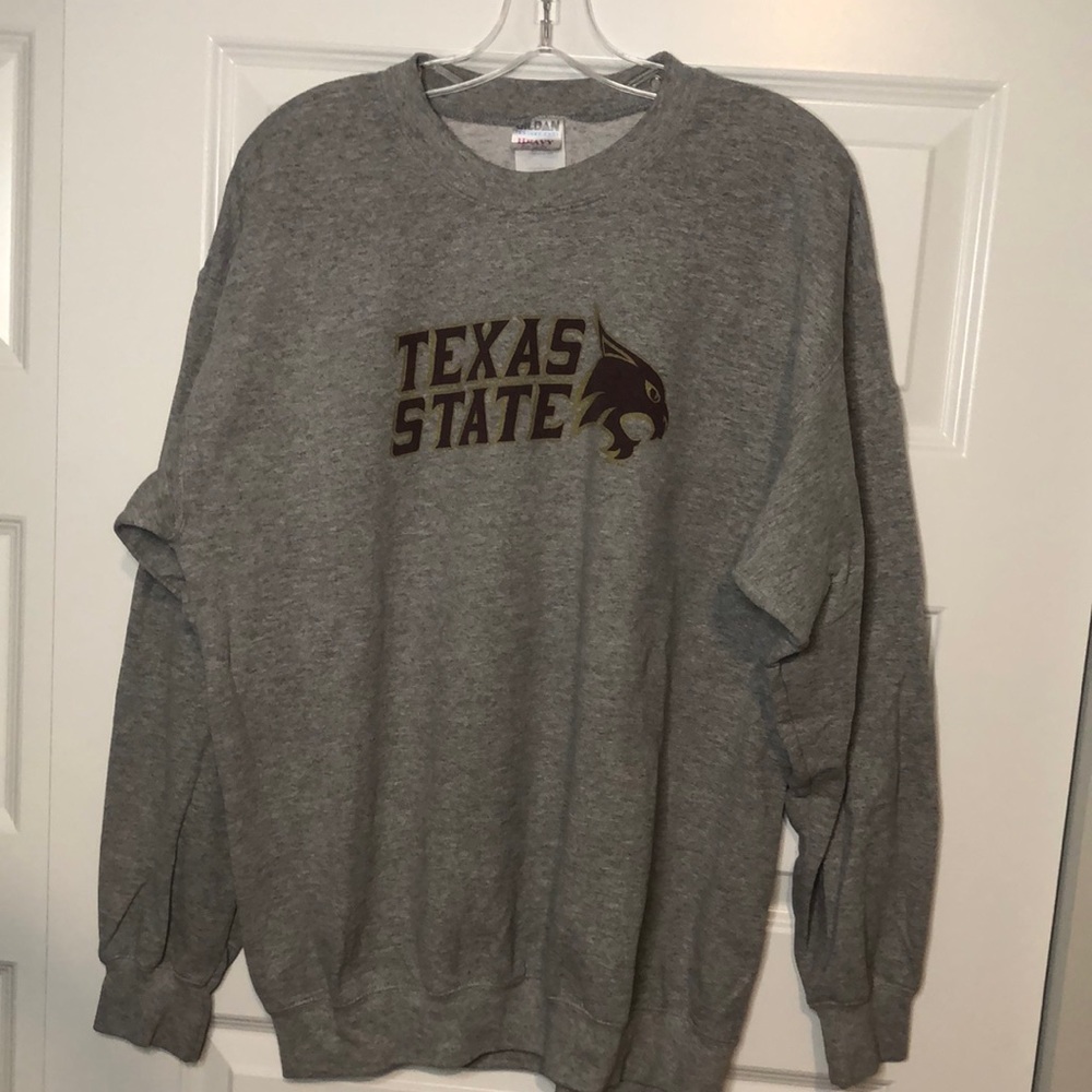 Gildan Heavy Duty crew neck sweater Texas State Bobcats size L multi-sex